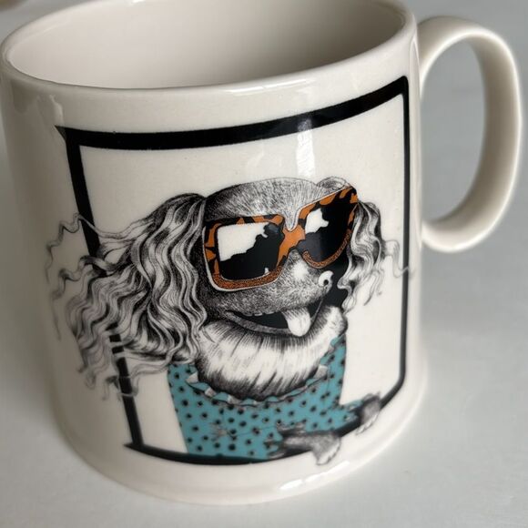 Anthropologie Florence Balducci Monogram D for Dog Fashionista Coffee Mug Cup - Picture 9 of 9